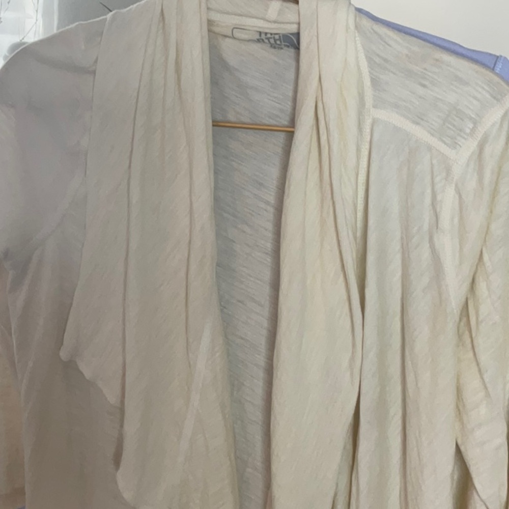 North Face White Ivory thin cardigan